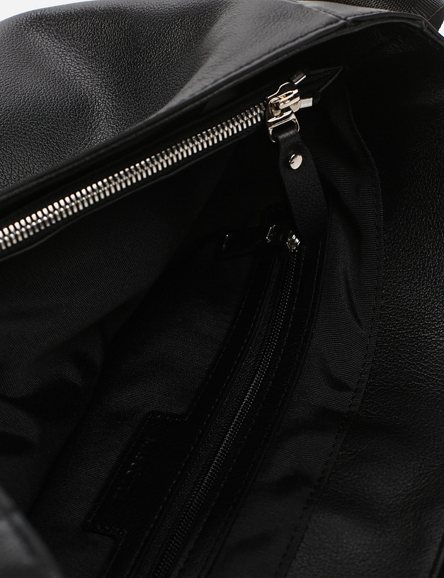 Черная кожаная мужская сумка-мессенджер MASCOTTE 697-1107-102 | ракурс 4