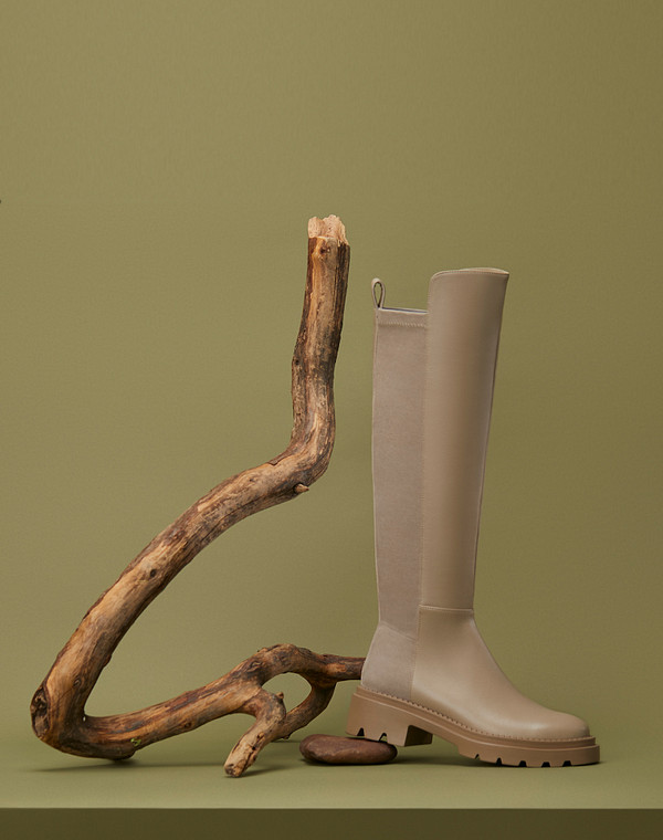 233-3202221-4154M Сапоги женские нат.кожа-текстиль/ворсин-нат.кожа беж, Mascotte