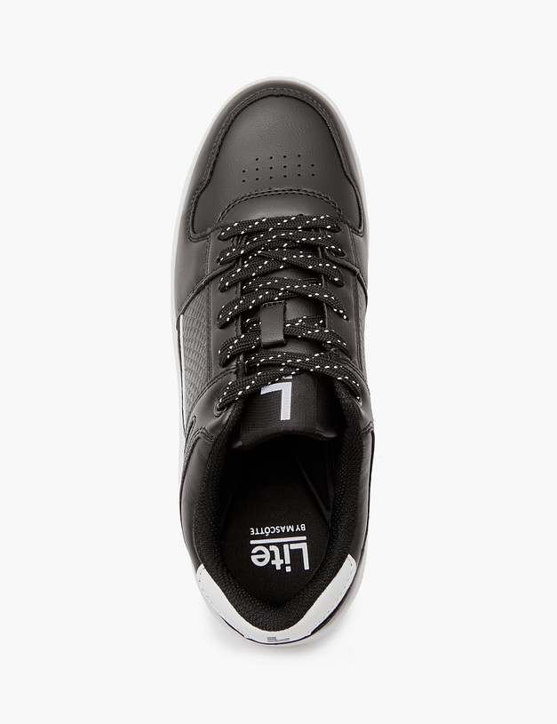 Черные женские кеды на белой подошве MASCOTTE 181-411121-0602 | ракурс 4