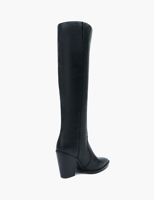 Черные женские сапоги-казаки MASCOTTE 126-222622-3100M | ракурс 4 Черные женские сапоги-казаки MASCOTTE 126-222622-3100M | ракурс 4