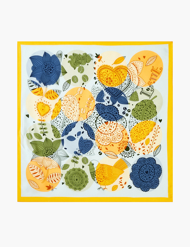 Желтый женский платок MASCOTTE 766-2133-2118 | ракурс 2