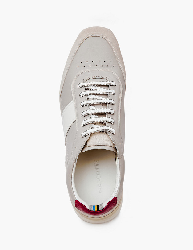 Серые мужские кеды из кожи MASCOTTE 175-4110711-8106M | ракурс 4