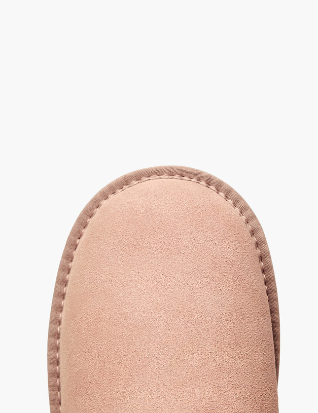 Бежево-пудровые женские угги из велюра MASCOTTE 234-1225131-0280 | ракурс 4