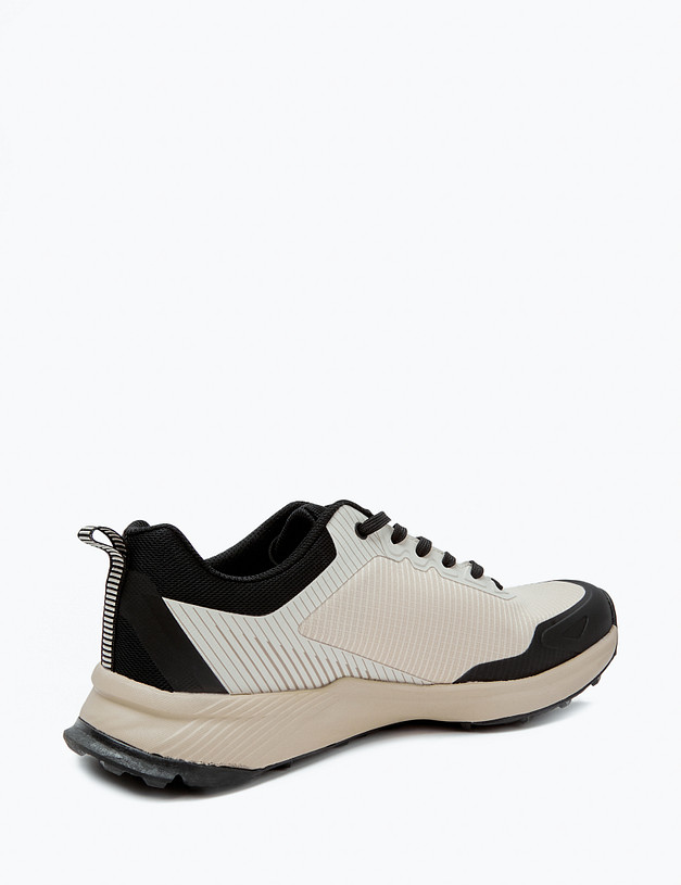 Молочные мужские кроссовки из текстиля MASCOTTE 189-411321-0201 | ракурс 3