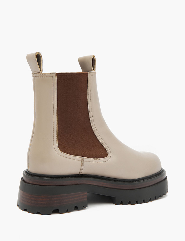 Бежевые женские челси на платформе MASCOTTE 22-3200223-7141M | ракурс 3