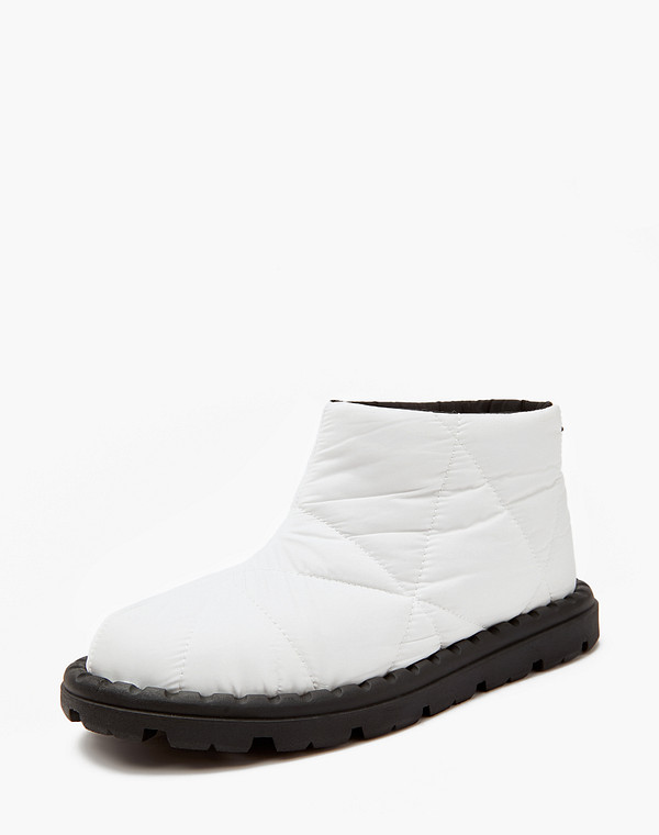 128-321827-0201 Ботинки женские текстиль/ворсин-текстиль бел, Mascotte