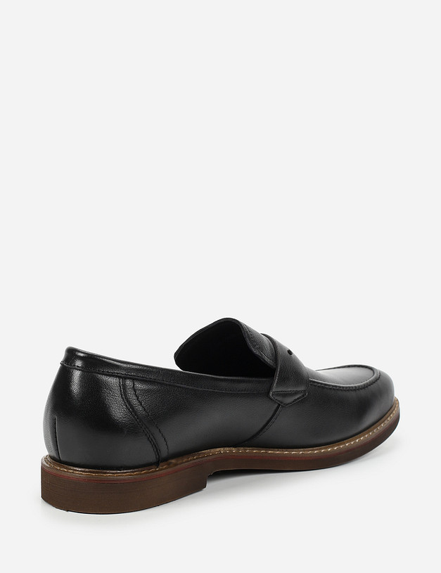 Черные кожаные мужские лоферы MASCOTTE 58-110321-0102 | ракурс 4