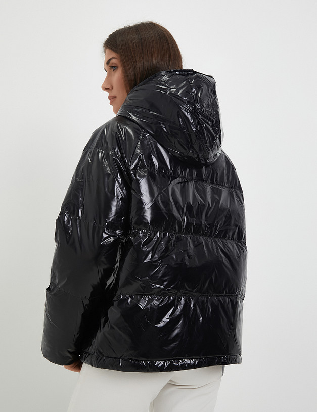 Черная женская дутая куртка MASCOTTE 234-3301-2402 | ракурс 7 Черная женская дутая куртка MASCOTTE 234-3301-2402 | ракурс 7