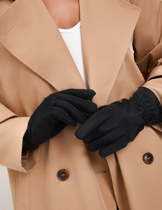 Черные женские перчатки MASCOTTE 717-2219-2402 | ракурс 1 Черные женские перчатки MASCOTTE 717-2219-2402 | ракурс 1