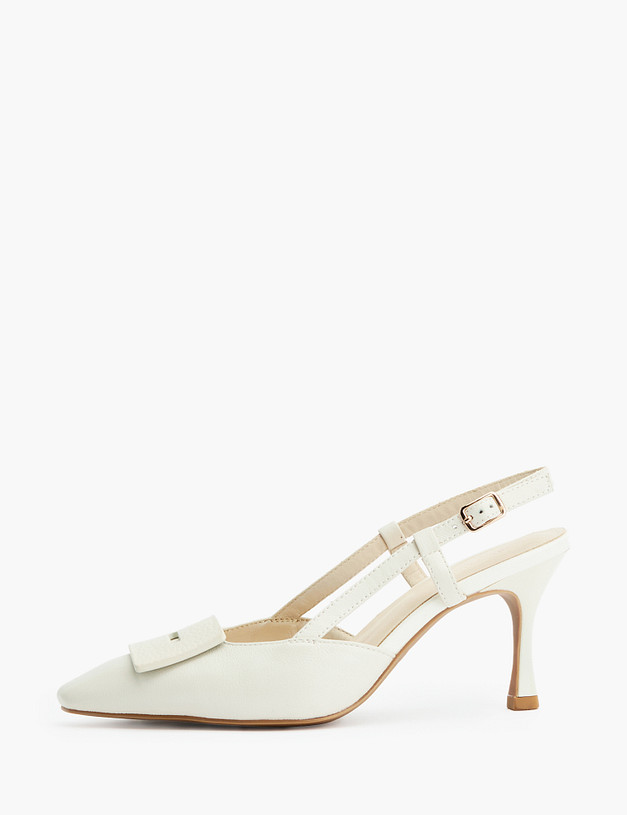 Молочные кожаные босоножки MASCOTTE 233-3181614-7103M | ракурс 1