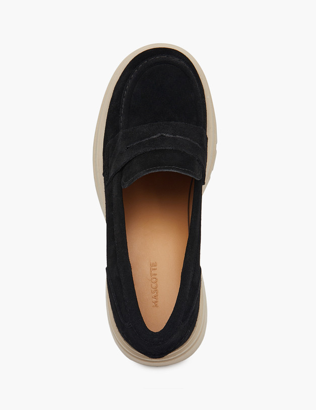 Черные женские лоферы массивной подошве MASCOTTE 25-510411-0202 | ракурс 4