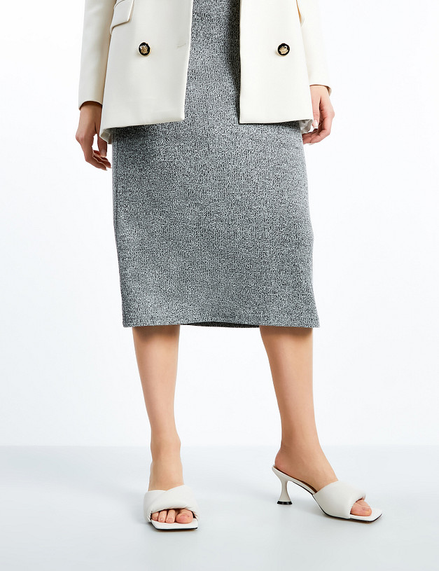 Белые кожаные женские сабо MASCOTTE 11-212091-0501 | ракурс 1