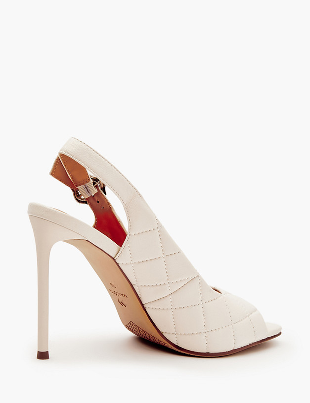 Молочные женские босоножки из натуральной кожи MASCOTTE 175-412914-7527M | ракурс 5