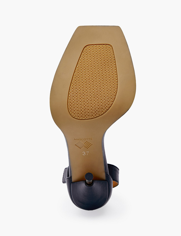 Черные кожаные босоножки на шпильке MASCOTTE 126-311811-3501M | ракурс 5