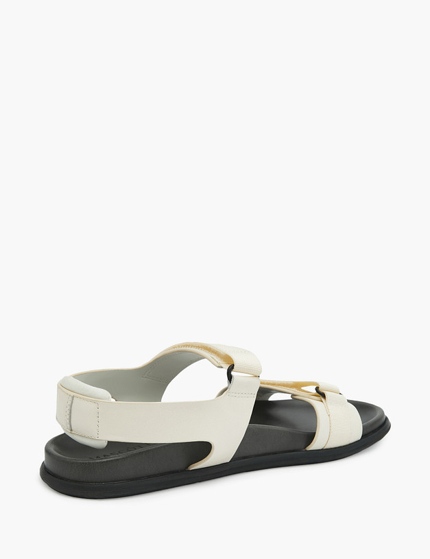 Молочные мужские сандалии MASCOTTE 128-313665-0101 | ракурс 4