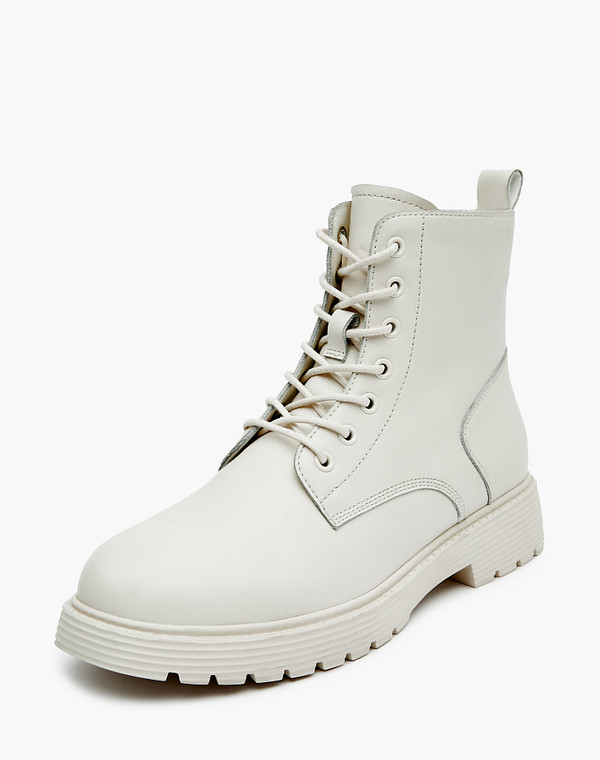 58-321831-4156M Ботинки женские нат.кожа/мех-нат.кожа бел, Mascotte