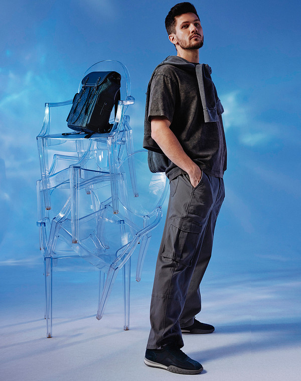 22-4192111-0203 Полуботинки для активного отдыха мужские текстиль-велюр/нат.кожа-текстиль синий, Mascotte