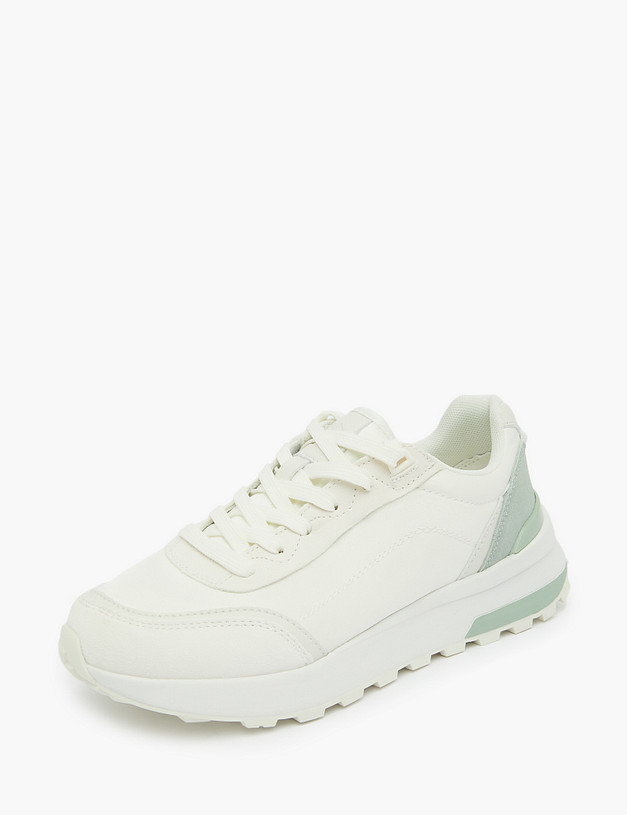 Бежевые женские кроссовки с мятными вставками MASCOTTE 151-311121-0204 | ракурс 2