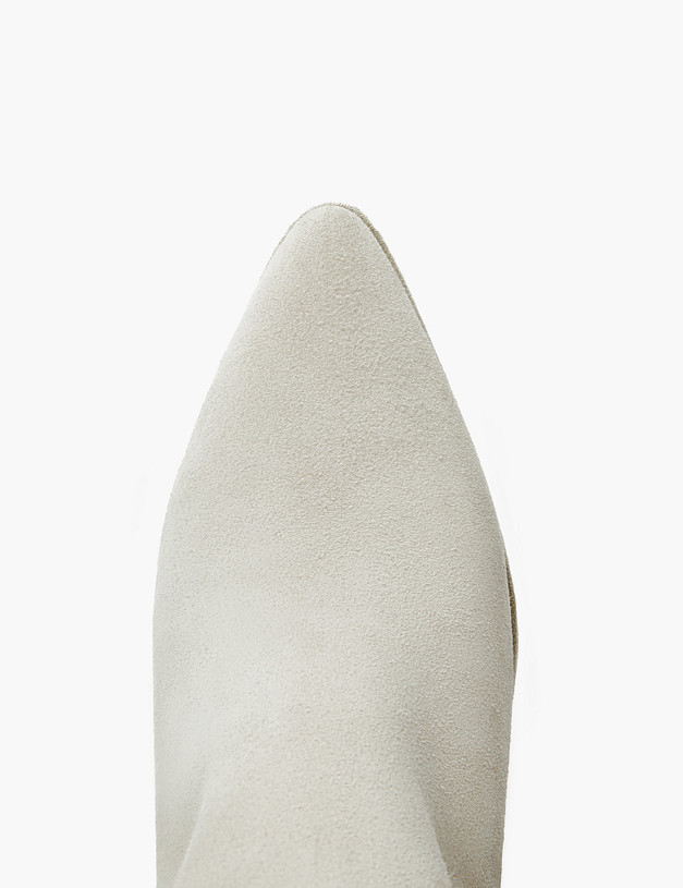 Серые велюровые женские казаки MASCOTTE 126-3203921-0210 | ракурс 5