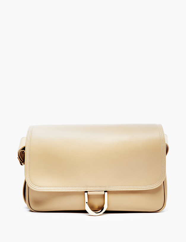 Бежевая кожаная женская сумка MASCOTTE 604-2201-608 | ракурс 2 Бежевая кожаная женская сумка MASCOTTE 604-2201-608 | ракурс 2