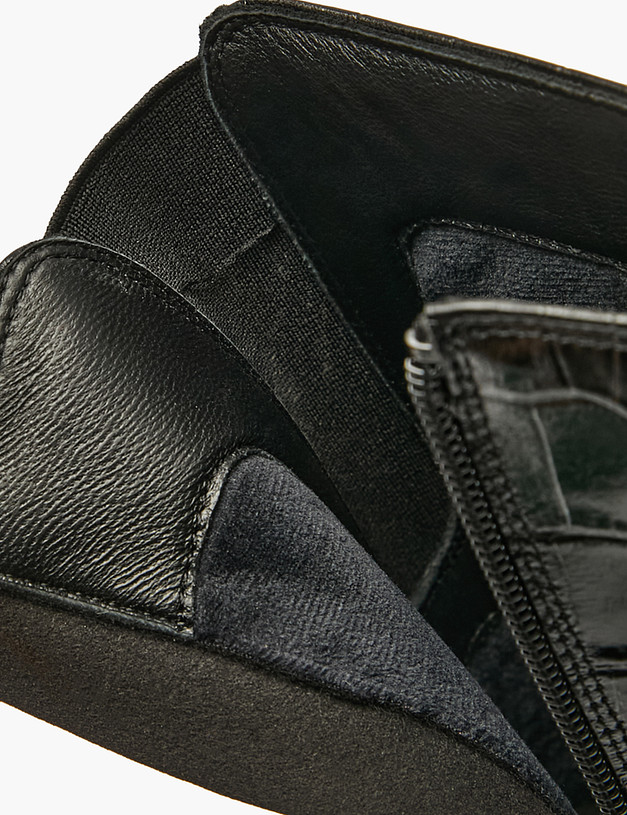 Черные женские ботинки с тиснением MASCOTTE 126-2261025-0122 | ракурс 6