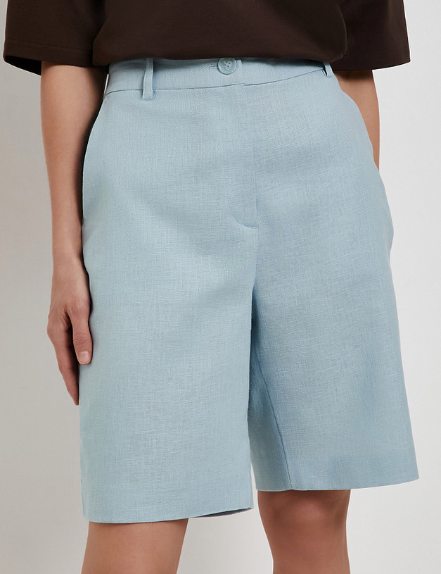 Голубые женские шорты MASCOTTE 835-6103-2711 | ракурс 1