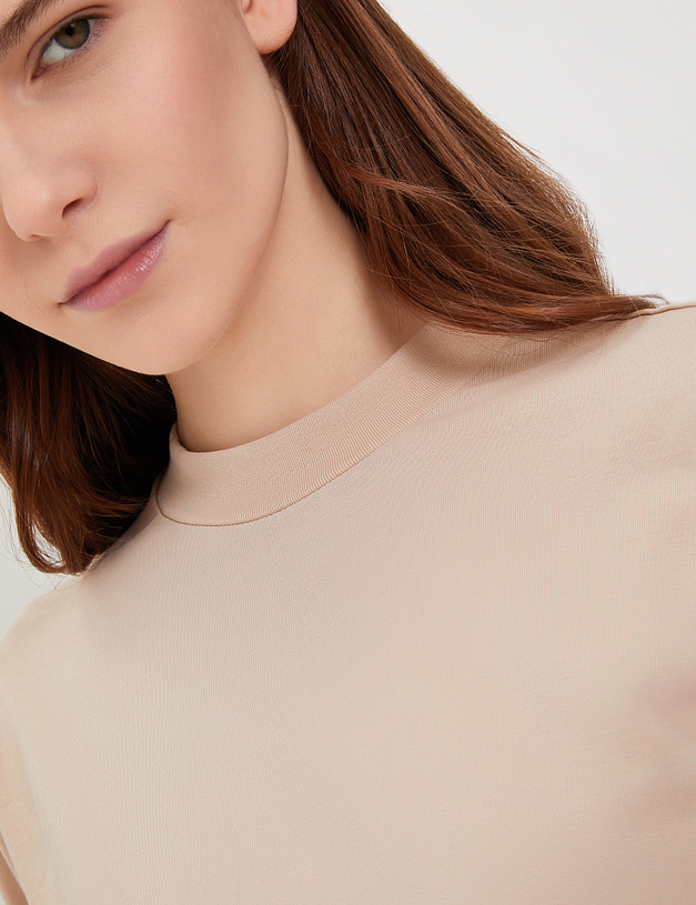 Женская футболка цвета капучино MASCOTTE 888-4124-2609 | ракурс 4