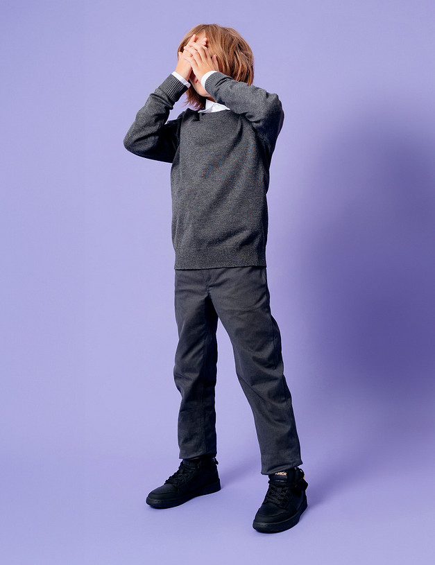 Черные высокие кроссовки для детей MASCOTTE 234-321921-0602 | ракурс 1