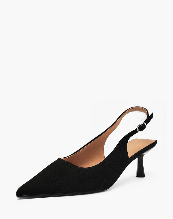 78-613414-0602 Туфли летние женские велюр/нат.кожа черн, Mascotte