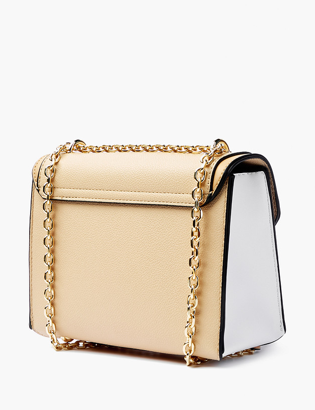 Бежевая женская сумка кросс-боди на цепочке MASCOTTE 610-2105-608 | ракурс 3