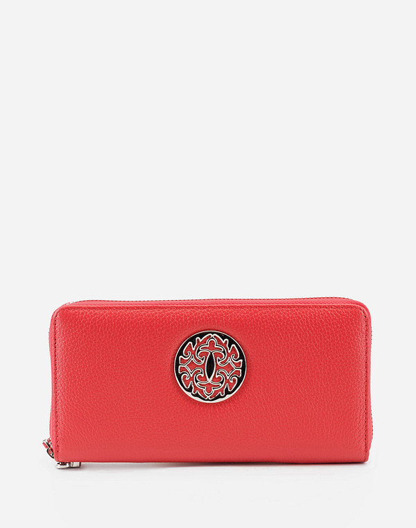 671-9212-105 Кошелёк жен. нат.кожа-и.кожа/текстиль красн, Mascotte