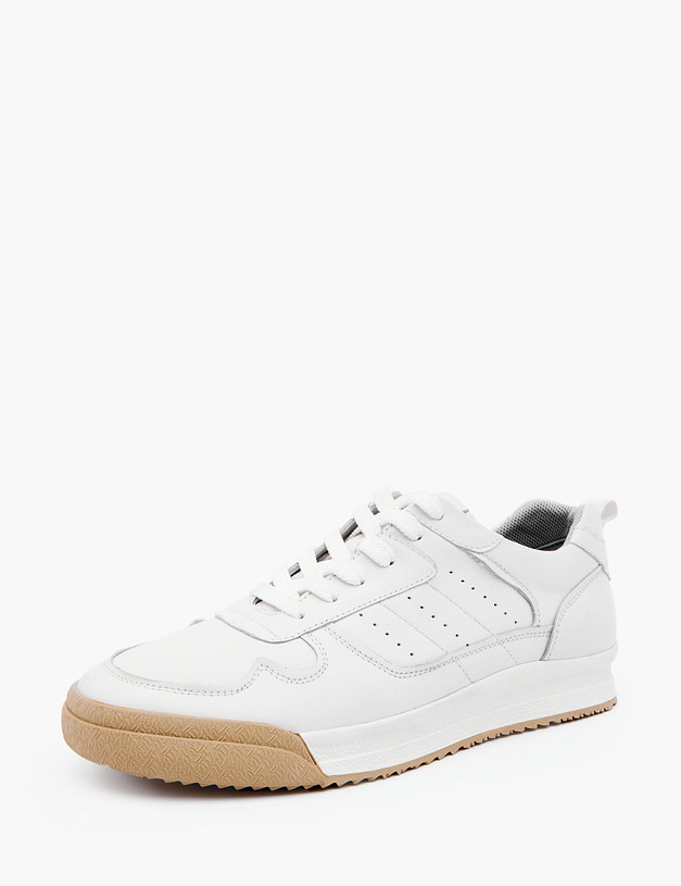 Белые кожаные мужские кроссовки MASCOTTE 58-3170521-3192M | ракурс 2