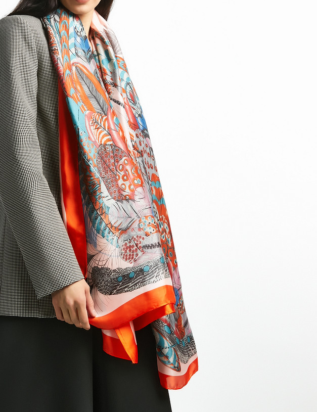 Розовый женский шарф MASCOTTE 730-2107-2413 | ракурс 1