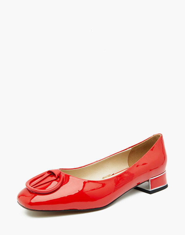 126-210511-3709M Туфли женские лак.кожа/нат.кожа красн, Mascotte
