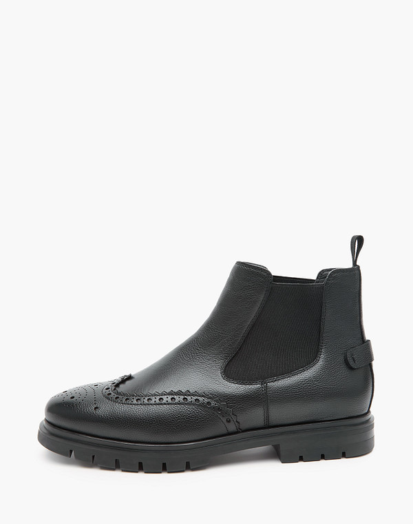 22-3290233-8116M Ботинки мужские нат.кожа-резина/мех-нат.кожа черн, Mascotte