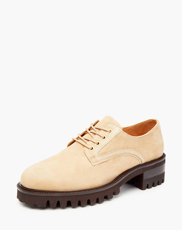 58-2260313-4625M Полуботинки женские велюр/нат.кожа беж, Mascotte