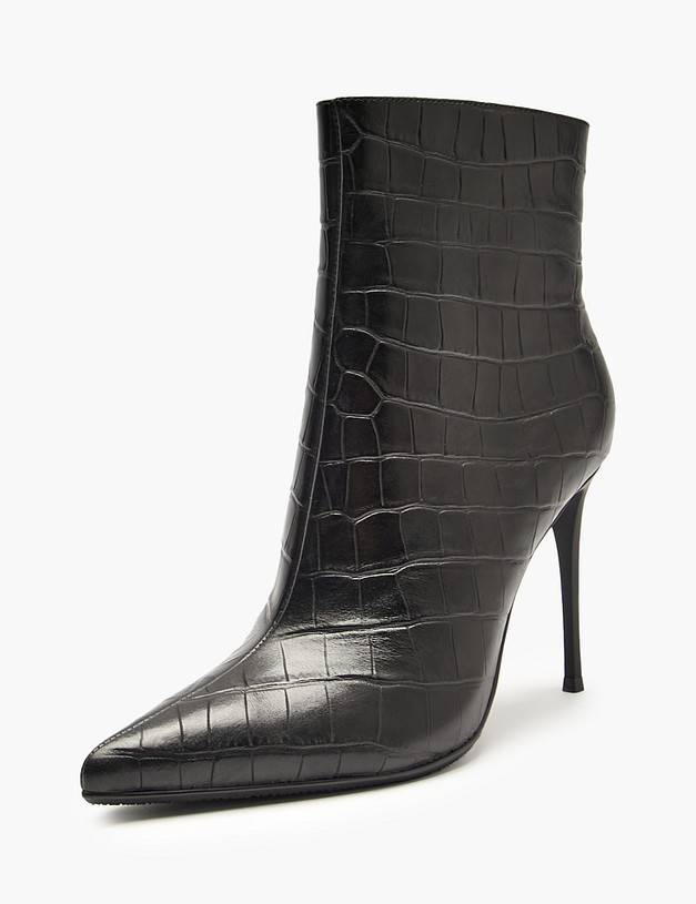 Черные женские ботильоны на шпильке MASCOTTE 175-5281024-0102 | ракурс 4