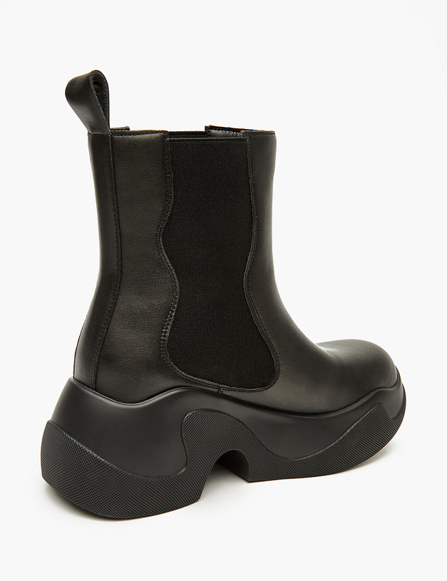 Черные женские челси на массивной подошве MASCOTTE 234-324721-0602 | ракурс 4