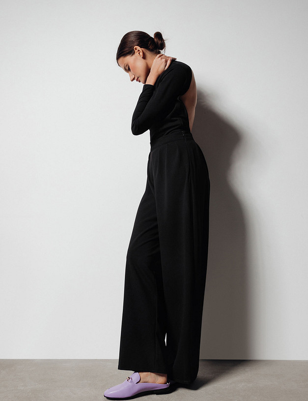 Фиолетовые кожаные женские сабо MASCOTTE 171-210411-6526M | ракурс 3