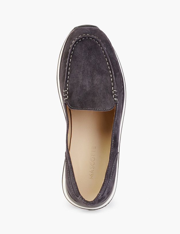 Серые велюровые женские лоферы MASCOTTE 22-2145612-3656M | ракурс 5