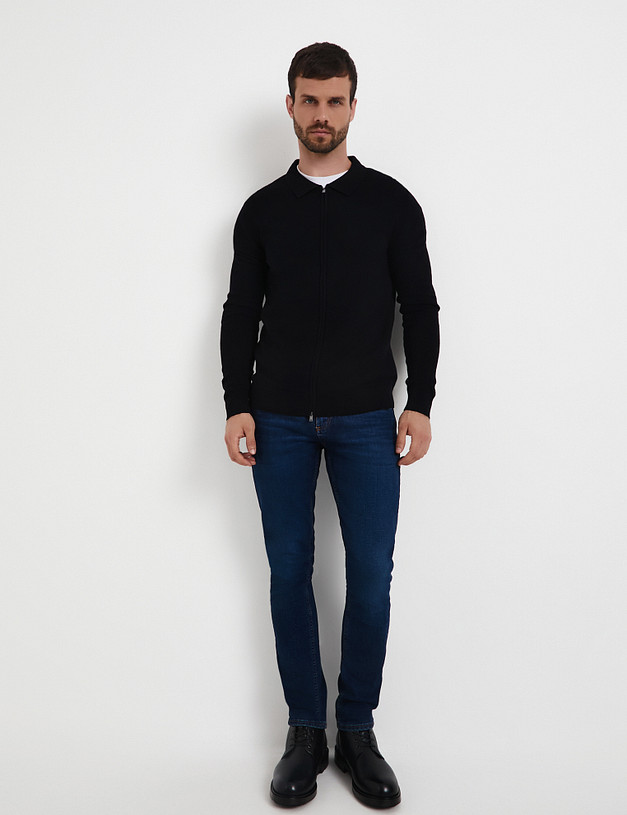 Черный мужской кардиган MASCOTTE 852-5219-7502 | ракурс 2 Черный мужской кардиган MASCOTTE 852-5219-7502 | ракурс 2