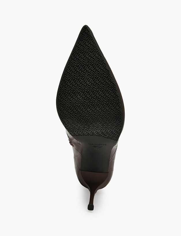 Коричневые женские сапоги с тиснением MASCOTTE 175-5281022-0109 | ракурс 6