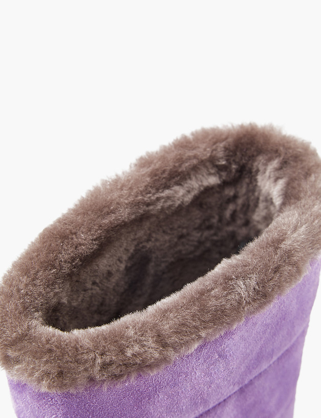 Фиолетовые женские ботинки на меху MASCOTTE 233-2265638-4626M | ракурс 6