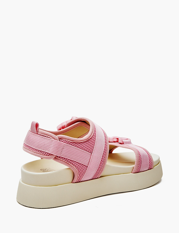 Розовые женские сандалии на платформе MASCOTTE 234-416321-0206 | ракурс 4 Розовые женские сандалии на платформе MASCOTTE 234-416321-0206 | ракурс 4