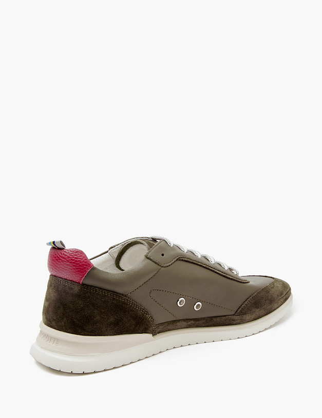 Зеленые мужские кеды из кожи MASCOTTE 175-4110711-8104M | ракурс 4