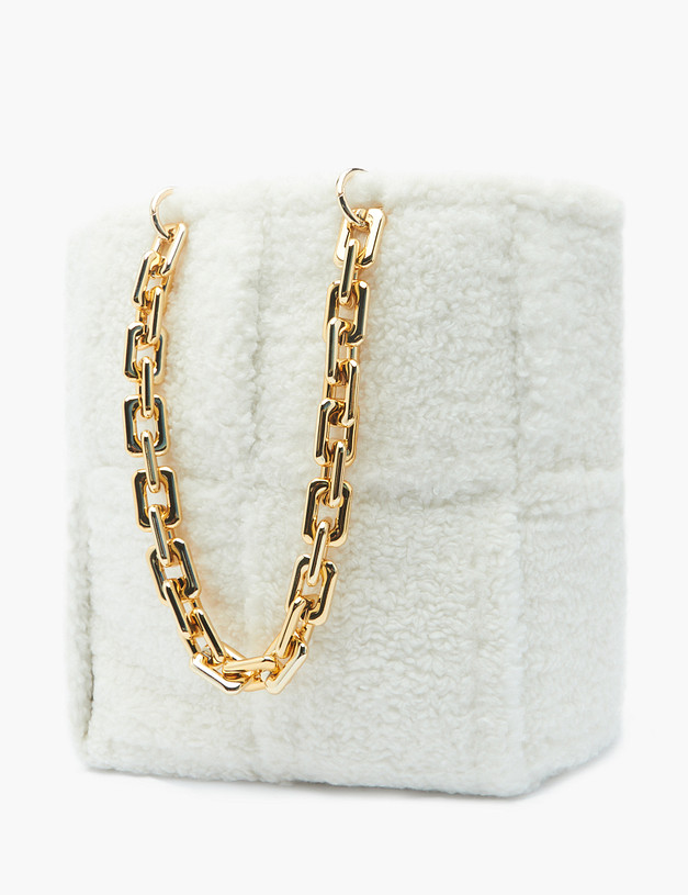 Белая меховая женская сумка MASCOTTE 660-2221-401 | ракурс 2 Белая меховая женская сумка MASCOTTE 660-2221-401 | ракурс 2