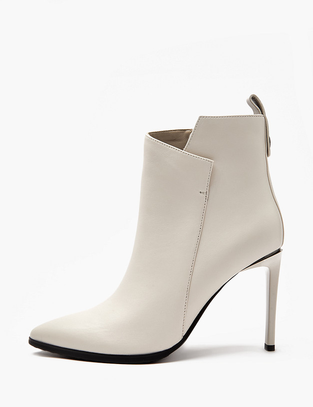 Молочные женские ботильоны из кожи MASCOTTE 100-210327-0501 | ракурс 3