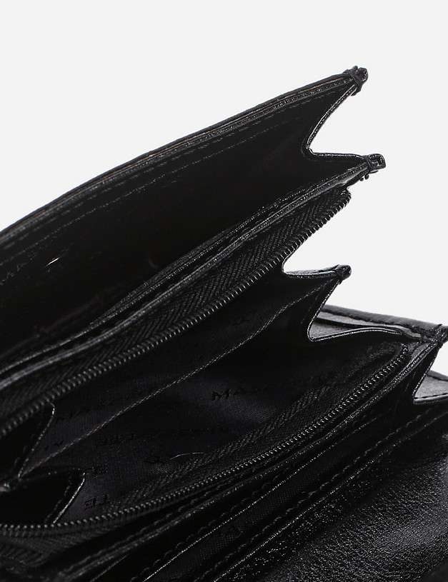 Черный кожаный женский кошелек MASCOTTE 668-0102-102 | ракурс 3