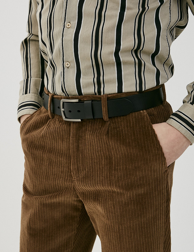 Черный мужской ремень MASCOTTE 703-1108-102 | ракурс 1