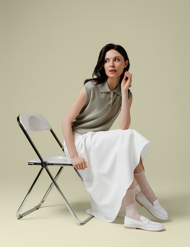 Белые женские лоферы MASCOTTE 58-511911-0501 | ракурс 1